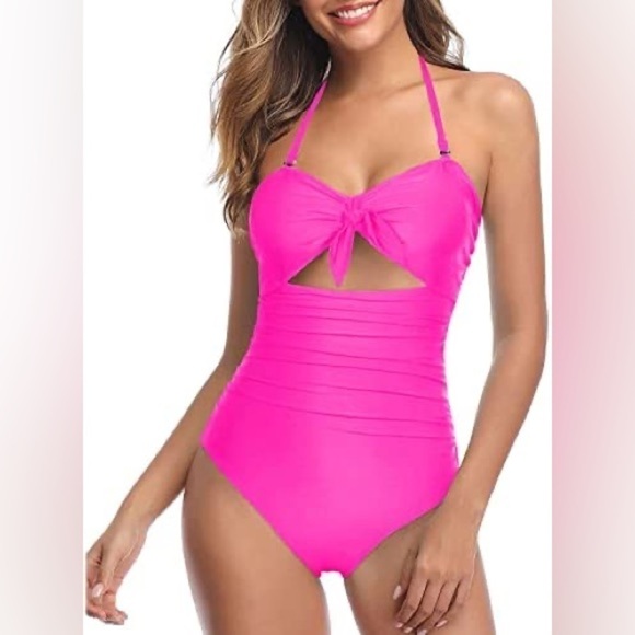 Tempt Me Other - NWT Tempt Me Removable Adjustable Halter Retro High Waist One Piece Swimsuit XL